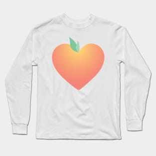 Peach Heart Long Sleeve T-Shirt